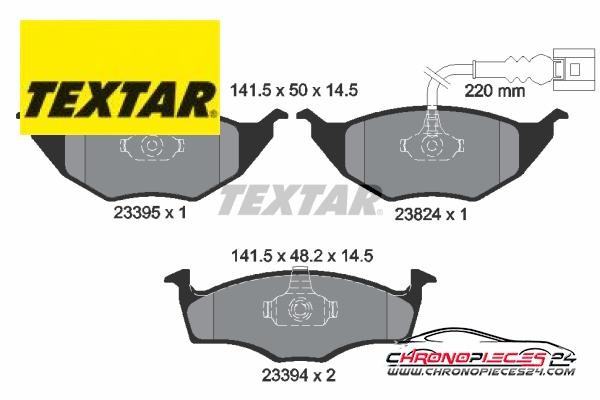 Achat de TEXTAR 2339502 Kit de plaquettes de frein, frein à disque pas chères