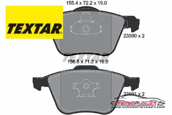 Achat de TEXTAR 2359001 Kit de plaquettes de frein, frein à disque pas chères