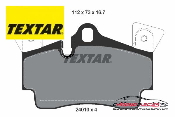 Achat de TEXTAR 2401001 Kit de plaquettes de frein, frein à disque pas chères