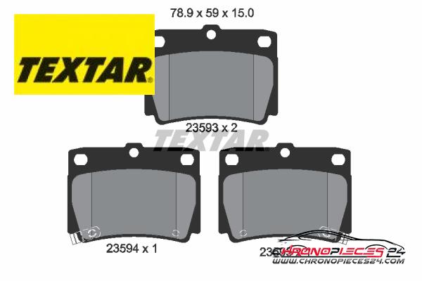 Achat de TEXTAR 2359301 Kit de plaquettes de frein, frein à disque pas chères