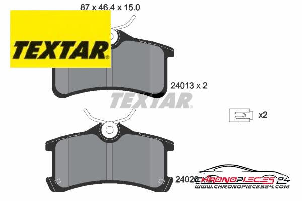 Achat de TEXTAR 2401301 Kit de plaquettes de frein, frein à disque pas chères