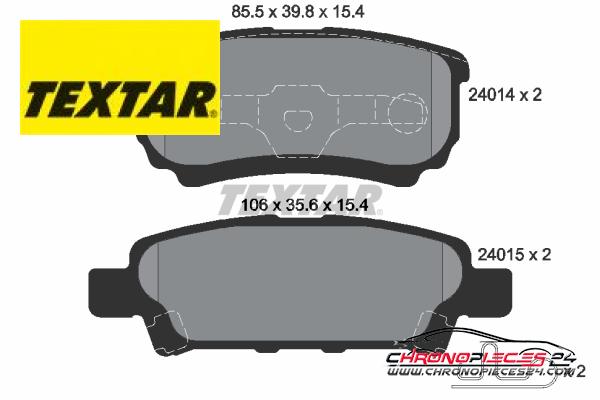 Achat de TEXTAR 2401401 Kit de plaquettes de frein, frein à disque pas chères