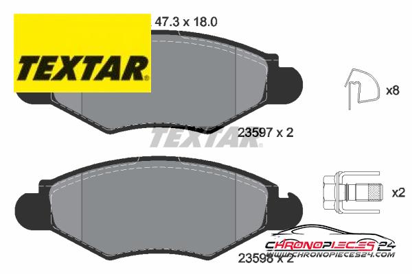 Achat de TEXTAR 2359703 Kit de plaquettes de frein, frein à disque pas chères