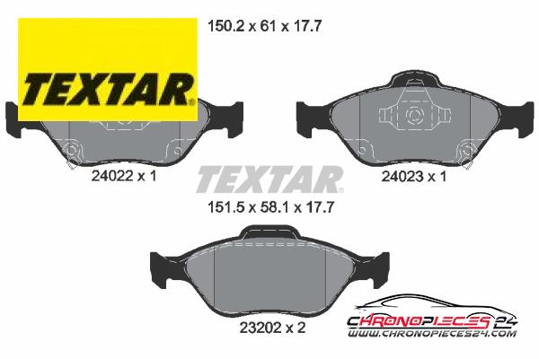 Achat de TEXTAR 2402201 Kit de plaquettes de frein, frein à disque pas chères