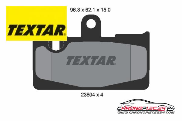 Achat de TEXTAR 2380401 Kit de plaquettes de frein, frein à disque pas chères