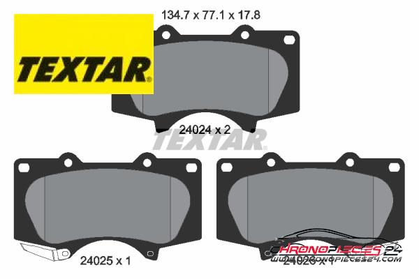 Achat de TEXTAR 2402401 Kit de plaquettes de frein, frein à disque pas chères