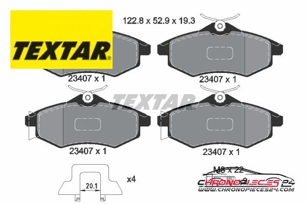 Achat de TEXTAR 2340702 Kit de plaquettes de frein, frein à disque pas chères