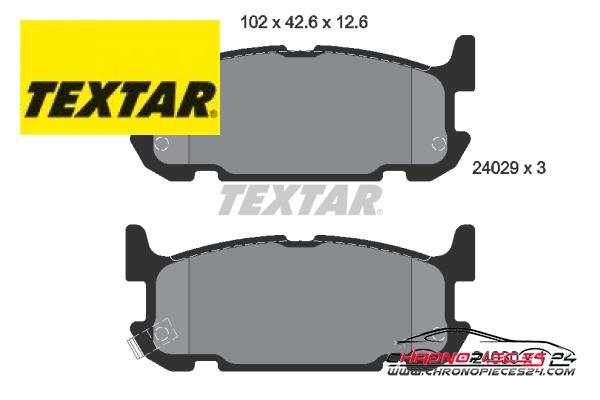 Achat de TEXTAR 2402901 Kit de plaquettes de frein, frein à disque pas chères