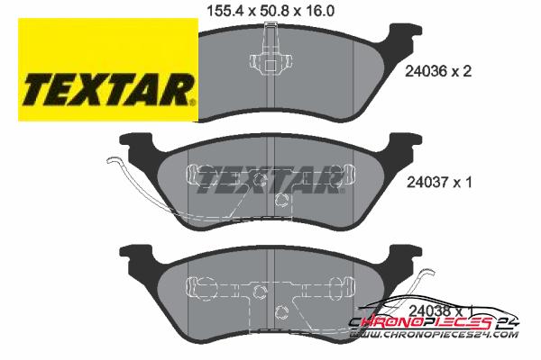 Achat de TEXTAR 2403601 Kit de plaquettes de frein, frein à disque pas chères