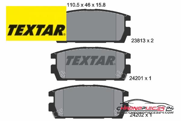 Achat de TEXTAR 2381301 Kit de plaquettes de frein, frein à disque pas chères