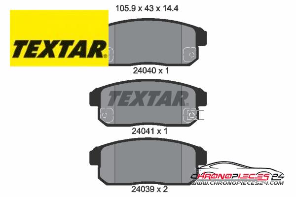 Achat de TEXTAR 2404001 Kit de plaquettes de frein, frein à disque pas chères