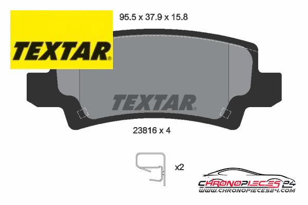 Achat de TEXTAR 2381601 Kit de plaquettes de frein, frein à disque pas chères