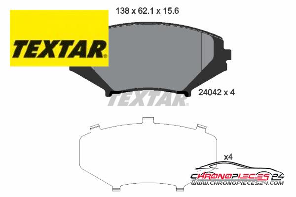 Achat de TEXTAR 2404201 Kit de plaquettes de frein, frein à disque pas chères