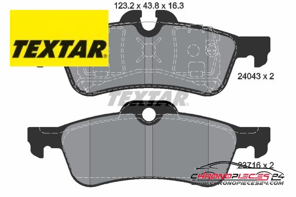 Achat de TEXTAR 2404301 Kit de plaquettes de frein, frein à disque pas chères