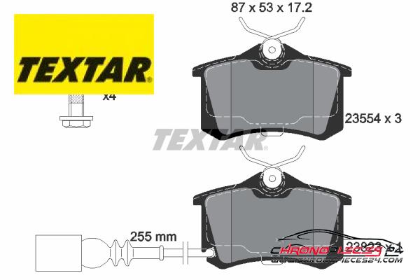 Achat de TEXTAR 2382301 Kit de plaquettes de frein, frein à disque pas chères