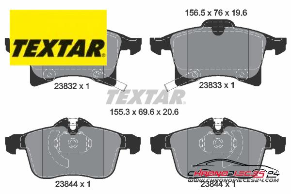 Achat de TEXTAR 2383201 Kit de plaquettes de frein, frein à disque pas chères