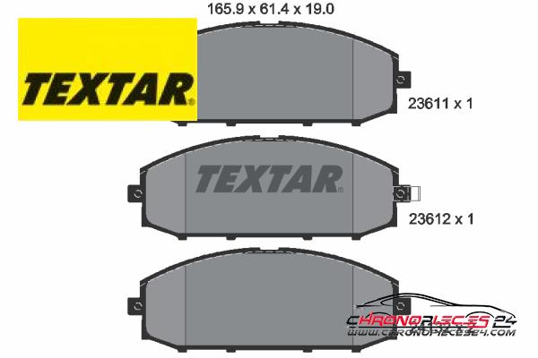 Achat de TEXTAR 2361101 Kit de plaquettes de frein, frein à disque pas chères