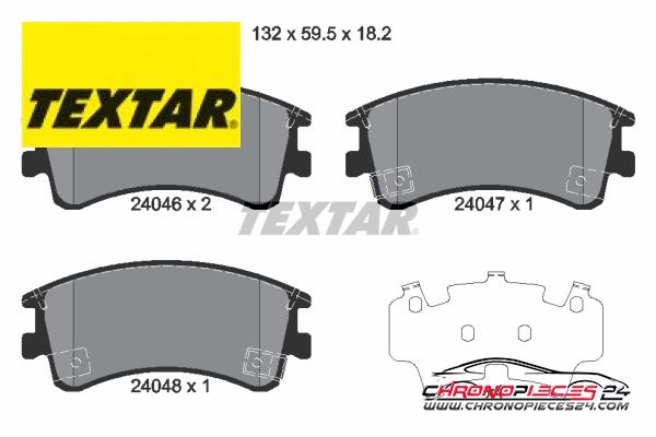 Achat de TEXTAR 2404601 Kit de plaquettes de frein, frein à disque pas chères