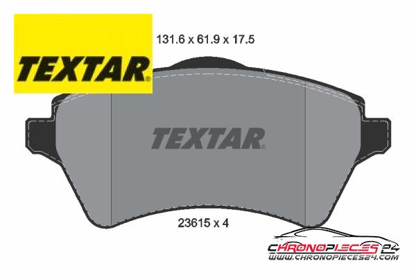 Achat de TEXTAR 2361501 Kit de plaquettes de frein, frein à disque pas chères