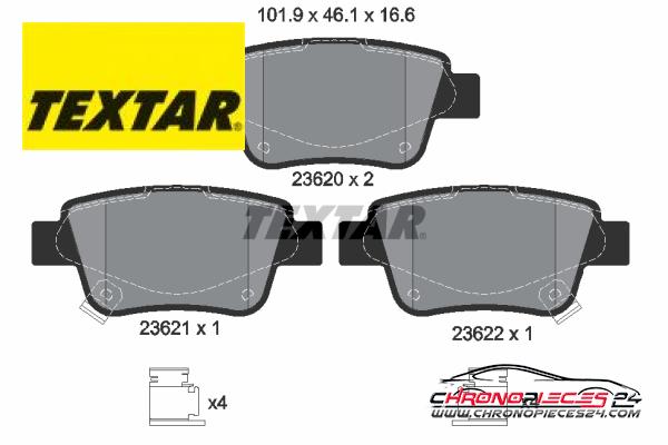 Achat de TEXTAR 2362002 Kit de plaquettes de frein, frein à disque pas chères