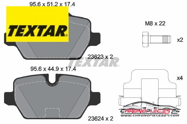 Achat de TEXTAR 2362303 Kit de plaquettes de frein, frein à disque pas chères