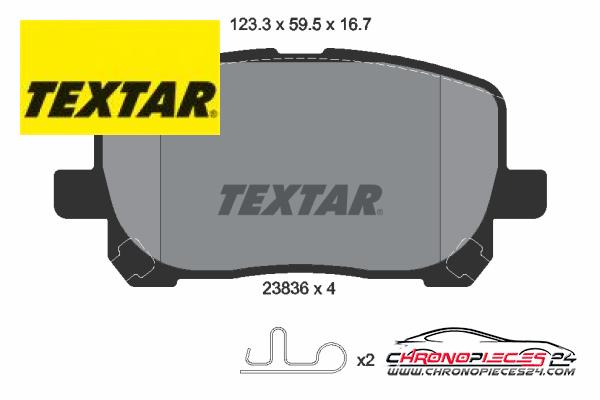 Achat de TEXTAR 2383601 Kit de plaquettes de frein, frein à disque pas chères