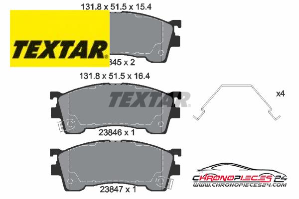 Achat de TEXTAR 2384504 Kit de plaquettes de frein, frein à disque pas chères