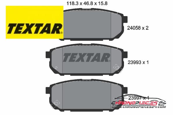 Achat de TEXTAR 2405801 Kit de plaquettes de frein, frein à disque pas chères