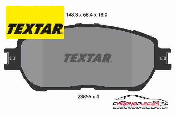 Achat de TEXTAR 2385501 Kit de plaquettes de frein, frein à disque pas chères