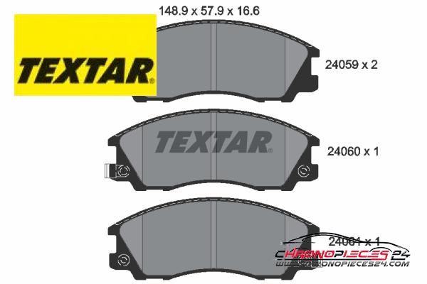 Achat de TEXTAR 2405901 Kit de plaquettes de frein, frein à disque pas chères