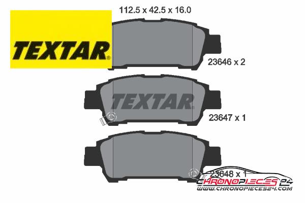 Achat de TEXTAR 2364601 Kit de plaquettes de frein, frein à disque pas chères