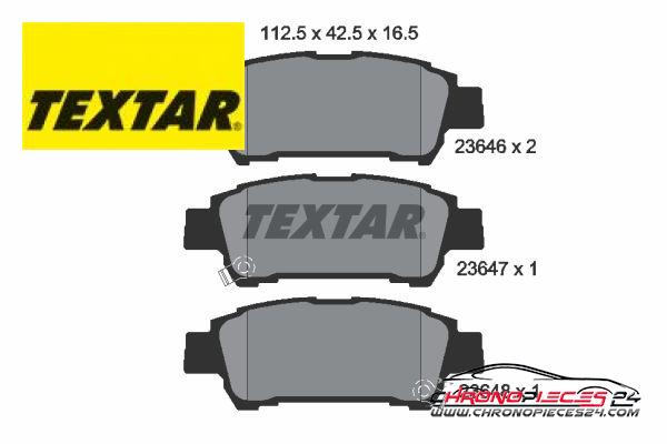 Achat de TEXTAR 2364601 Kit de plaquettes de frein, frein à disque pas chères