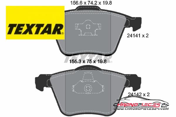 Achat de TEXTAR 2414101 Kit de plaquettes de frein, frein à disque pas chères