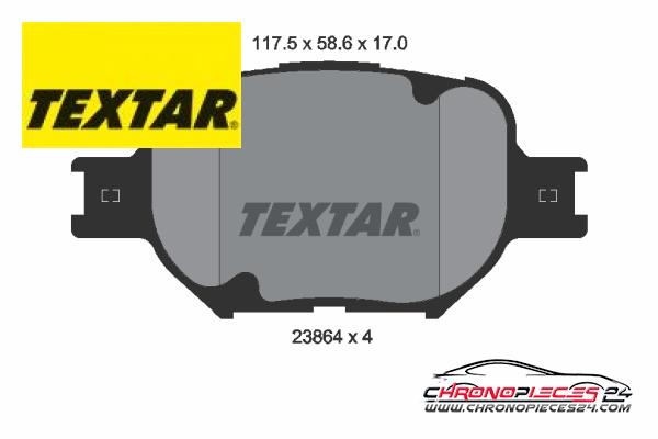 Achat de TEXTAR 2386401 Kit de plaquettes de frein, frein à disque pas chères