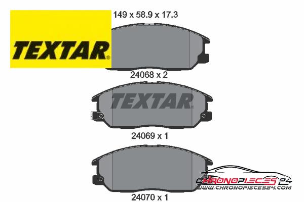 Achat de TEXTAR 2406801 Kit de plaquettes de frein, frein à disque pas chères