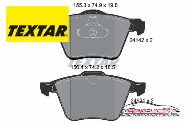 Achat de TEXTAR 2414201 Kit de plaquettes de frein, frein à disque pas chères