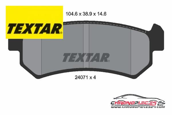 Achat de TEXTAR 2407101 Kit de plaquettes de frein, frein à disque pas chères