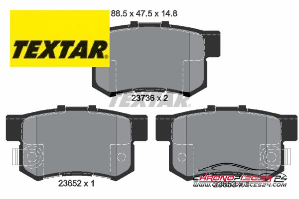 Achat de TEXTAR 2365201 Kit de plaquettes de frein, frein à disque pas chères