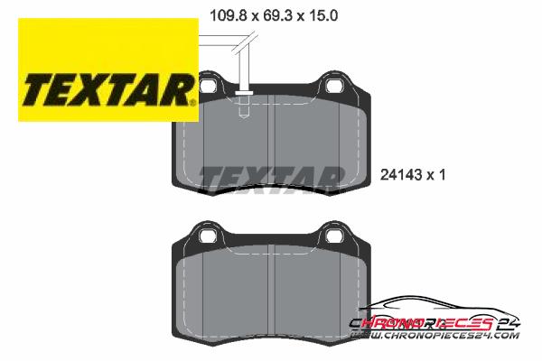 Achat de TEXTAR 2414301 Kit de plaquettes de frein, frein à disque pas chères