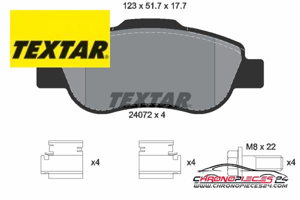 Achat de TEXTAR 2407201 Kit de plaquettes de frein, frein à disque pas chères