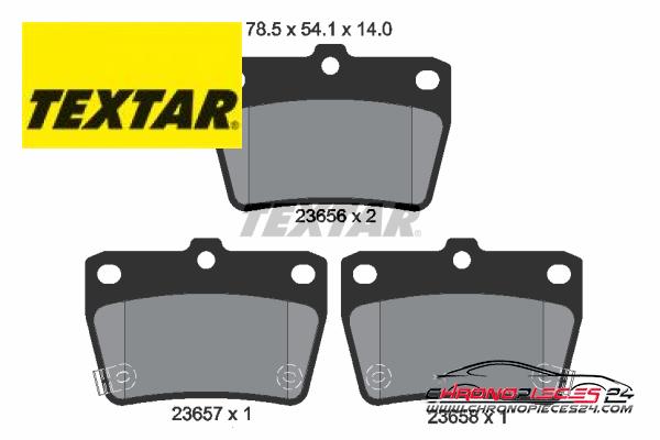 Achat de TEXTAR 2365601 Kit de plaquettes de frein, frein à disque pas chères