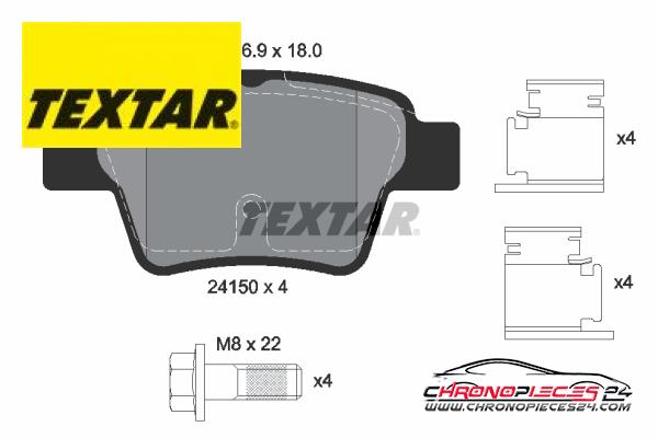 Achat de TEXTAR 2415001 Kit de plaquettes de frein, frein à disque pas chères