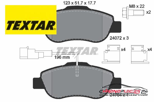 Achat de TEXTAR 2407202 Kit de plaquettes de frein, frein à disque pas chères