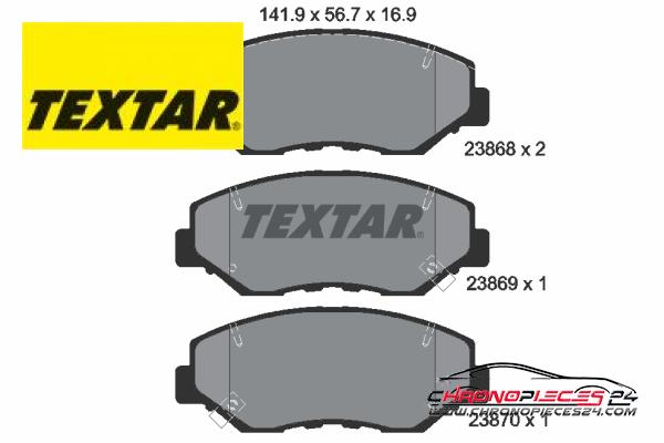 Achat de TEXTAR 2386801 Kit de plaquettes de frein, frein à disque pas chères