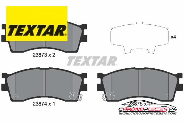 Achat de TEXTAR 2387301 Kit de plaquettes de frein, frein à disque pas chères