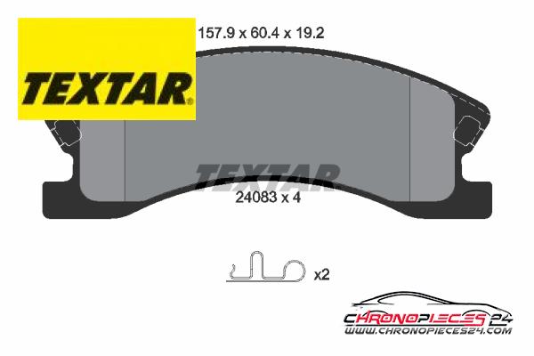 Achat de TEXTAR 2408301 Kit de plaquettes de frein, frein à disque pas chères