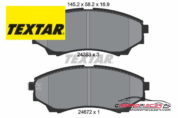 Achat de TEXTAR 2435301 Kit de plaquettes de frein, frein à disque pas chères