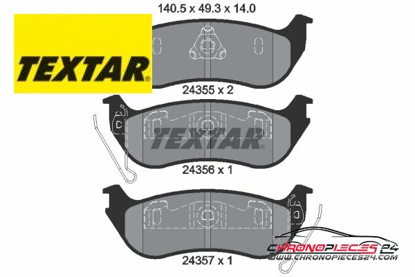 Achat de TEXTAR 2435501 Kit de plaquettes de frein, frein à disque pas chères