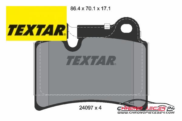 Achat de TEXTAR 2409701 Kit de plaquettes de frein, frein à disque pas chères