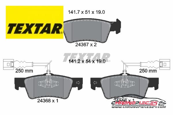 Achat de TEXTAR 2436701 Kit de plaquettes de frein, frein à disque pas chères